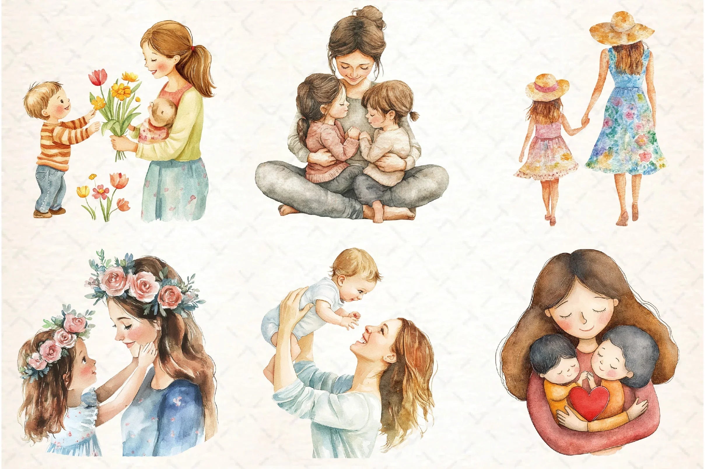 Love Mom Clipart Bundle - CraftNest - Digital Crafting and Art