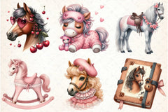 Coquette Horse Clipart Bundle - CraftNest - Digital Crafting and Art