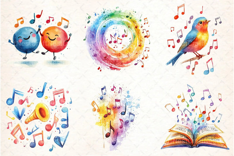 Musical Notes Clipart Bundle - CraftNest - Digital Crafting and Art