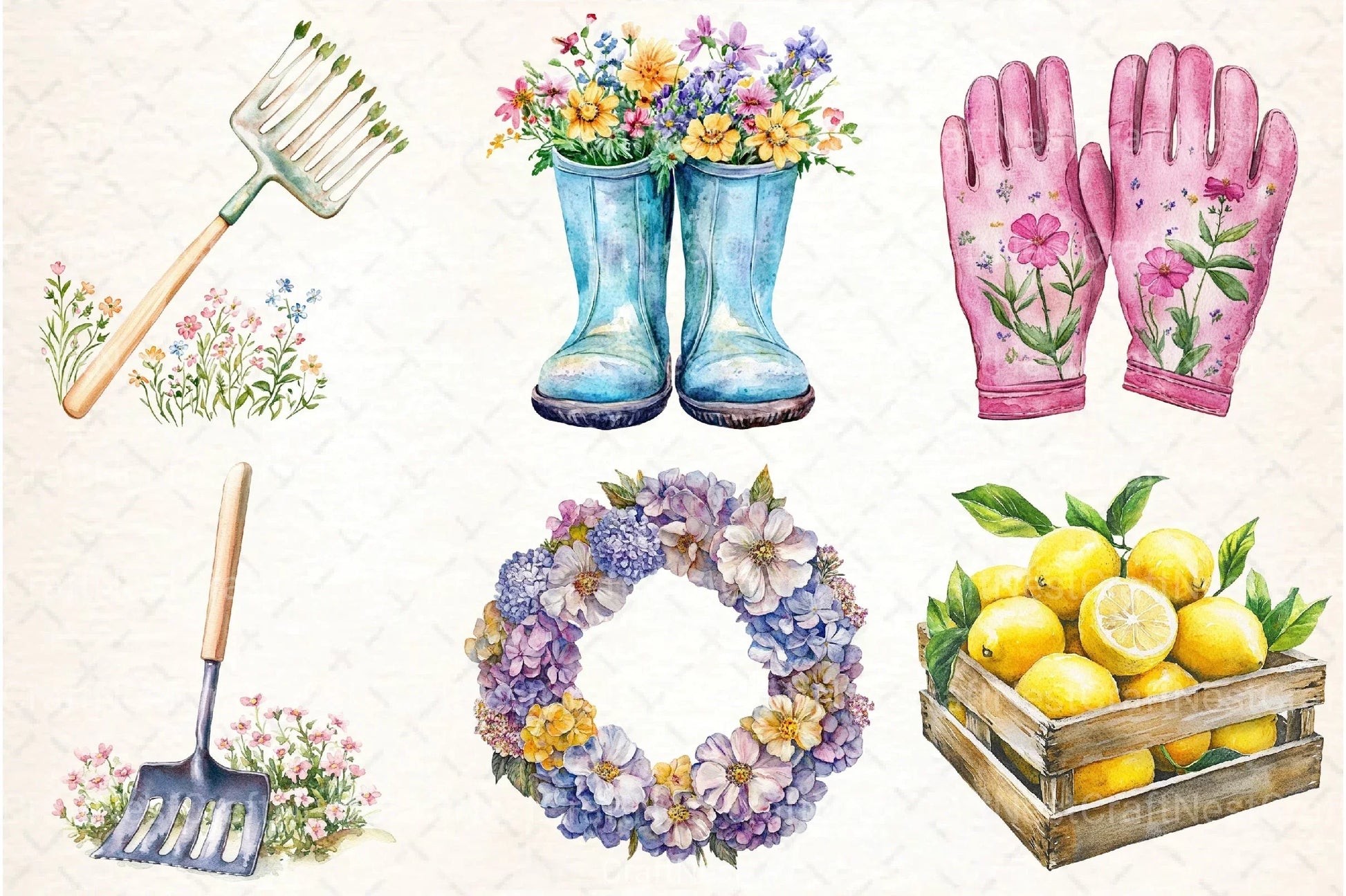Cute Summer Gardening Clipart Bundle - CraftNest - Digital Crafting and Art