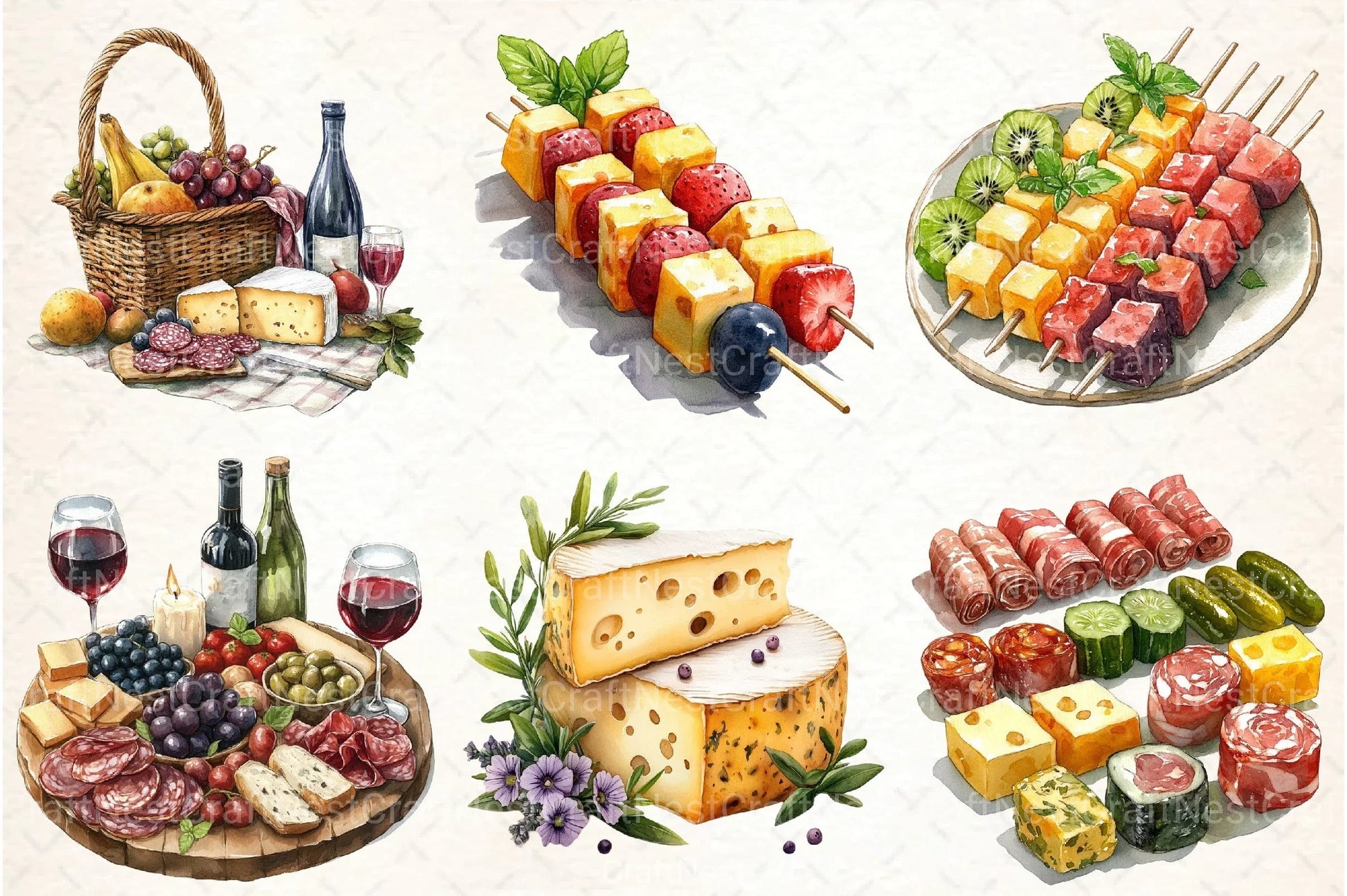 Charcuterie Clipart Bundle - CraftNest - Digital Crafting and Art