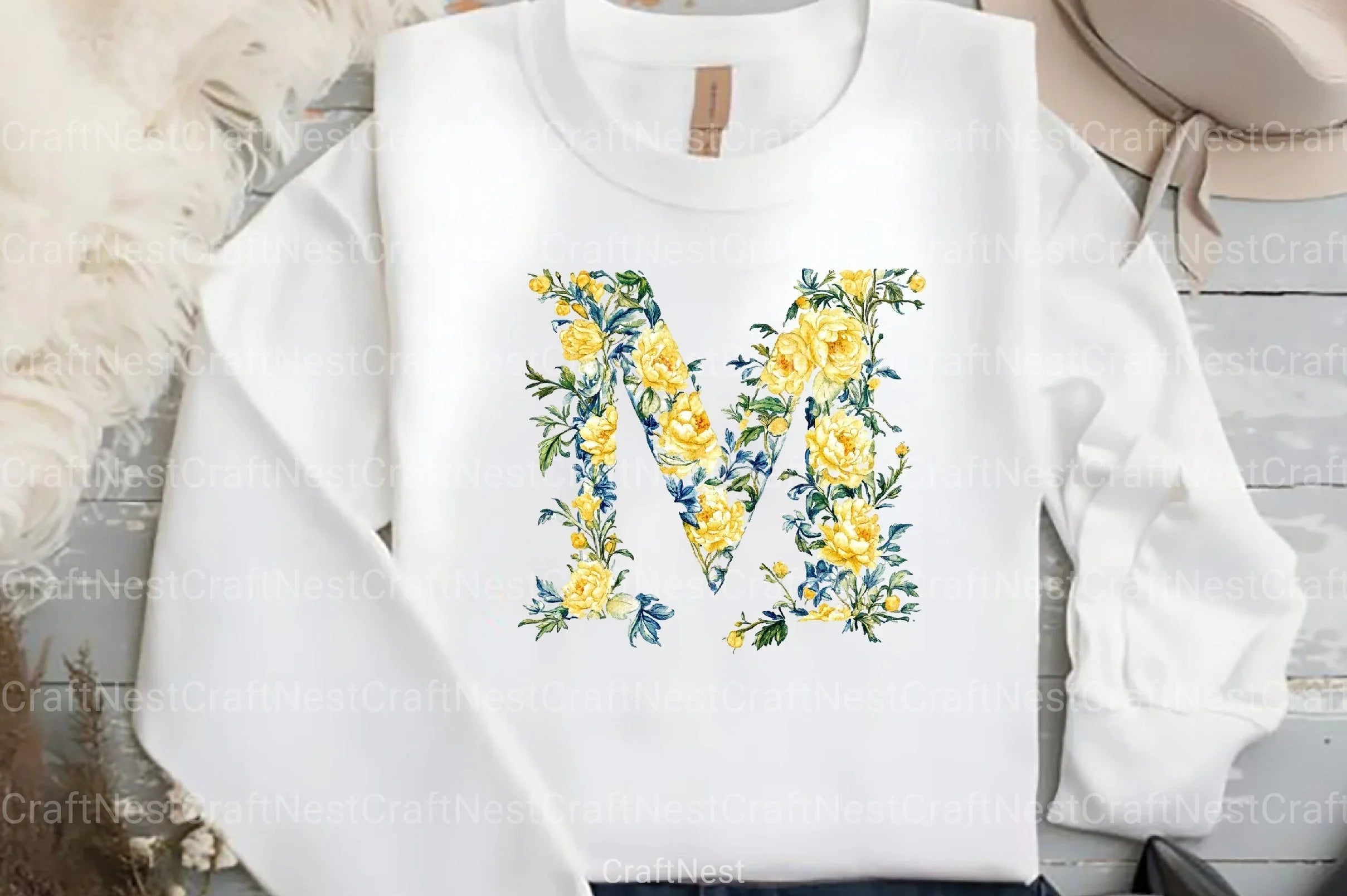 Yellow Chinoiserie Mother's Day Clipart Bundle 3 - CraftNest - Digital Crafting and Art