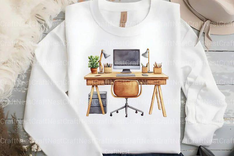 Office Supplies Clipart Bundle - CraftNest - Digital Crafting and Art