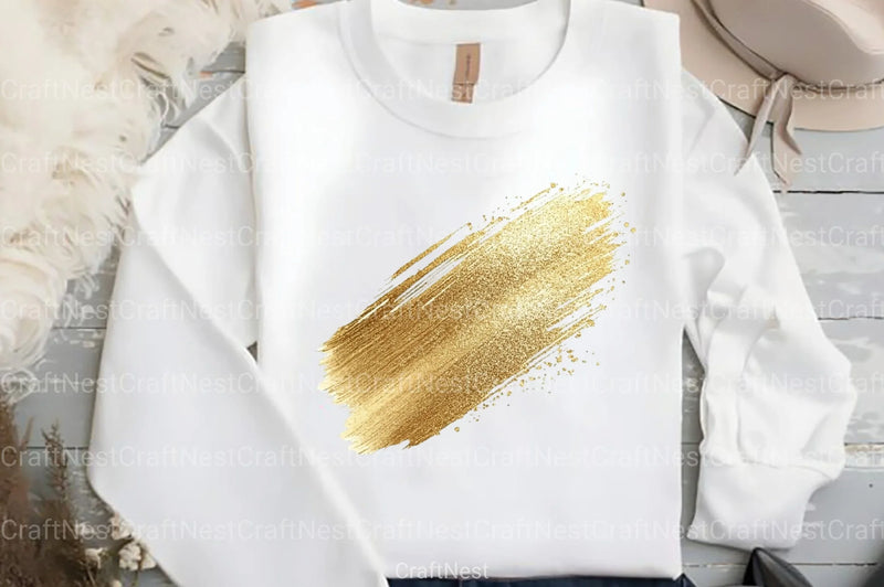 Gold Glitter Paint Elements Clipart Bundle - CraftNest - Digital Crafting and Art