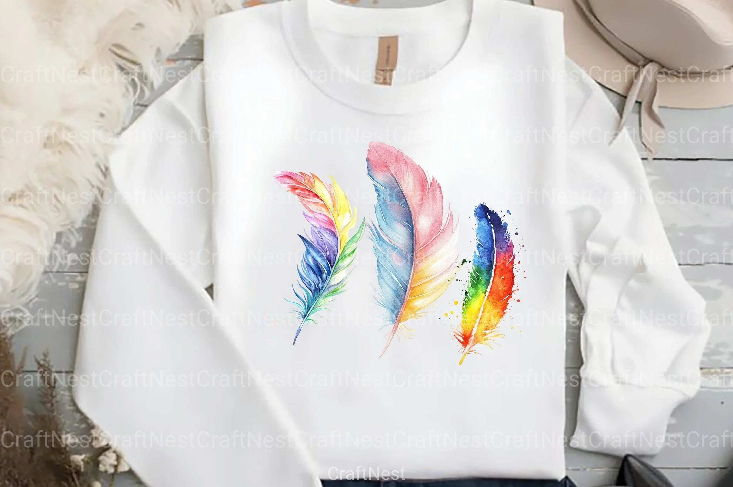 Rainbow Feathers Clipart Bundle 88 - CraftNest - Digital Crafting and Art