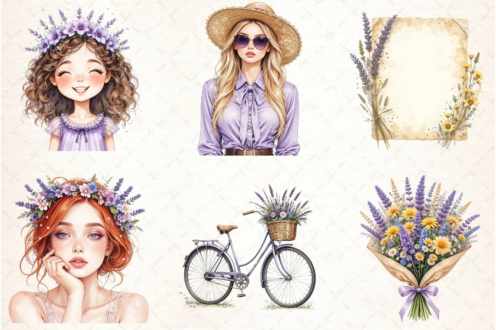Countryside Lavender Clipart Bundle 1 - CraftNest - Digital Crafting and Art