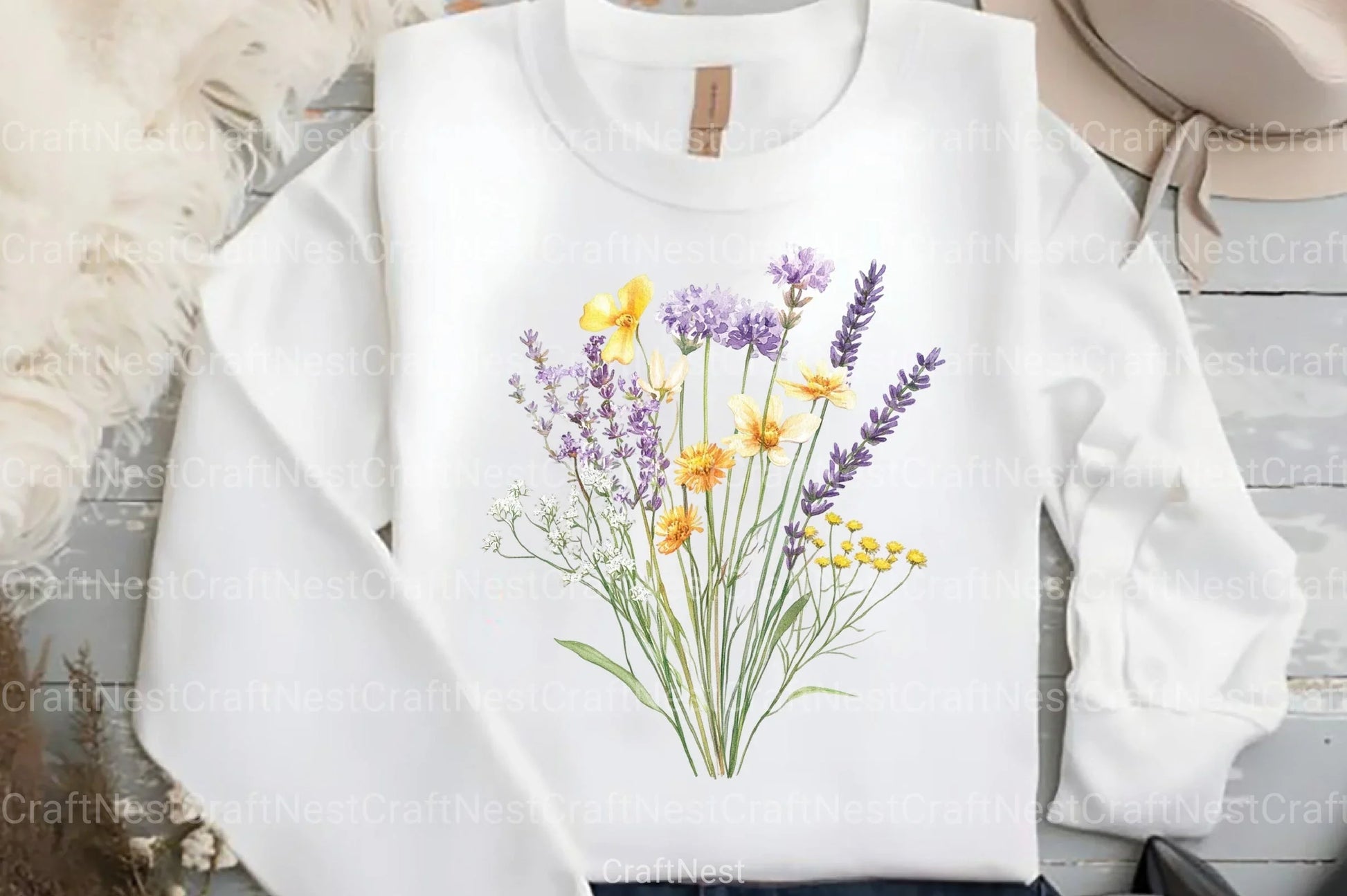 Wildflower Bouquet Clipart Bundle 99 - CraftNest - Digital Crafting and Art