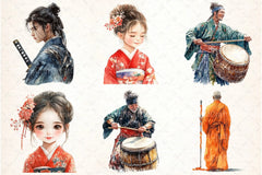 Vintage Japanese People Clipart Bundle - CraftNest - Digital Crafting and Art