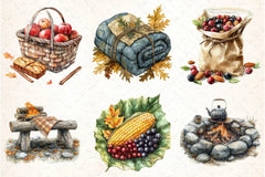 Autumn Camping Clipart Bundle - CraftNest - Digital Crafting and Art