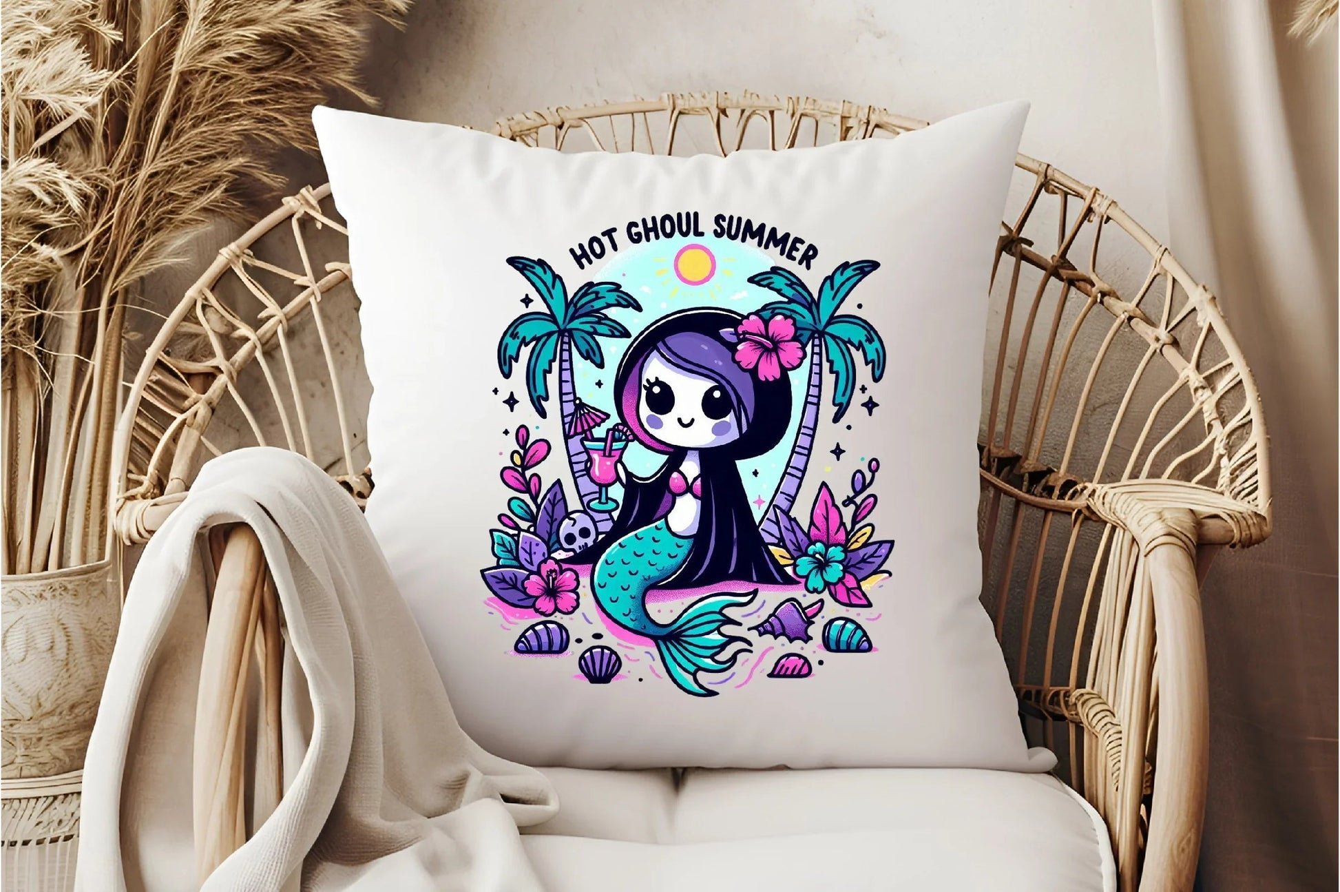 Cute Ghoul Mermaid Beach Clipart Bundle - CraftNest - Digital Crafting and Art
