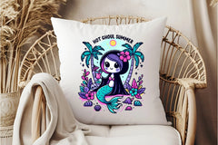 Cute Ghoul Mermaid Beach Clipart Bundle - CraftNest - Digital Crafting and Art