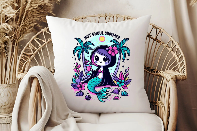 Cute Ghoul Mermaid Beach Clipart Bundle - CraftNest - Digital Crafting and Art