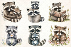 Raccoon & Kit Clipart Bundle 1 - CraftNest - Digital Crafting and Art
