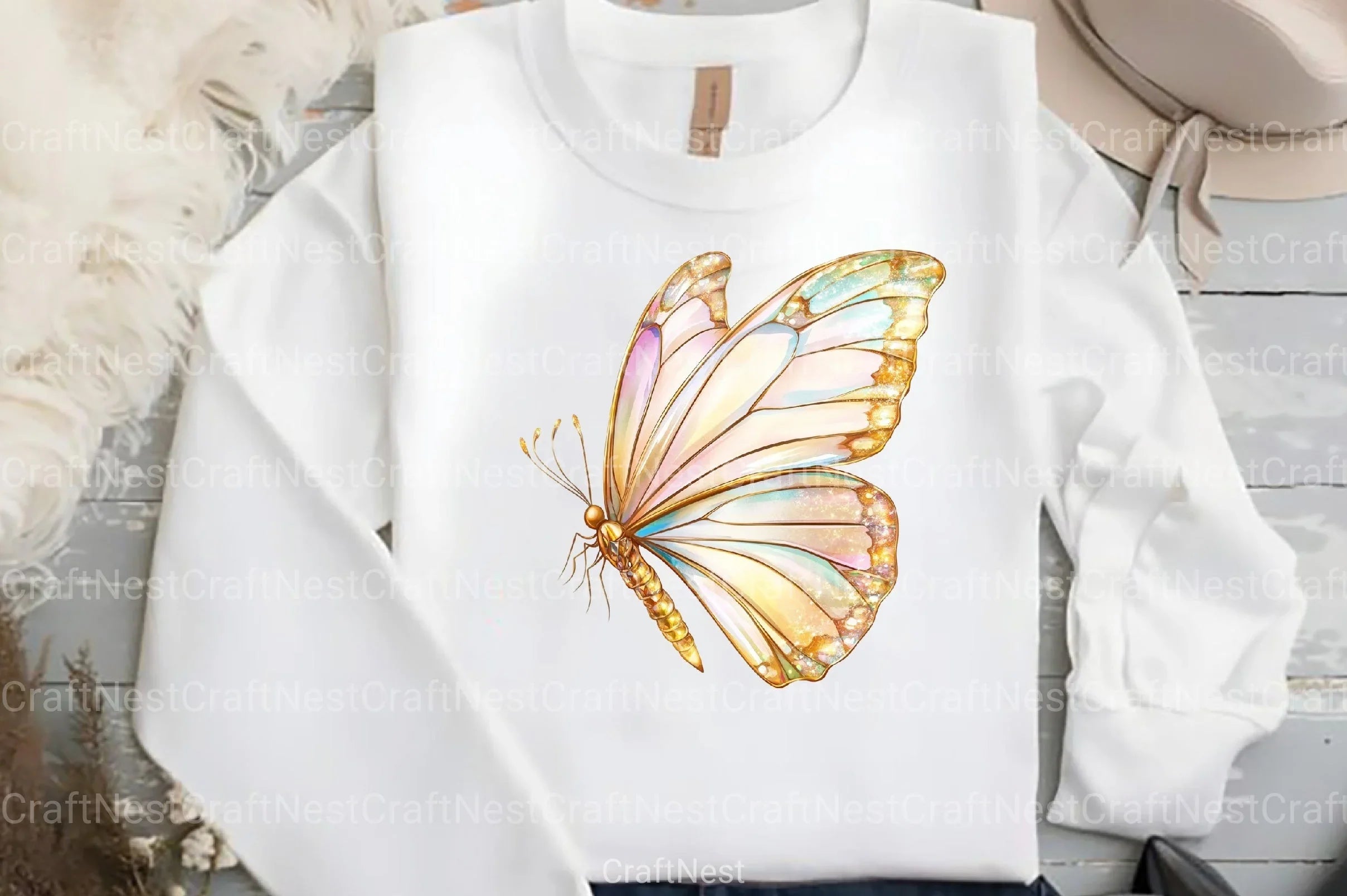 Stained Glass Butterfly Clipart Bundle 1 - CraftNest - Digital Crafting and Art