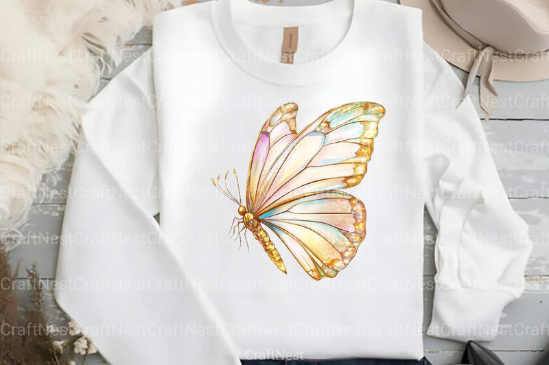 Stained Glass Butterfly Clipart Bundle 1 - CraftNest - Digital Crafting and Art