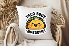 Funny Taco Clipart Bundle: Awesome Stickers - CraftNest - Digital Crafting and Art