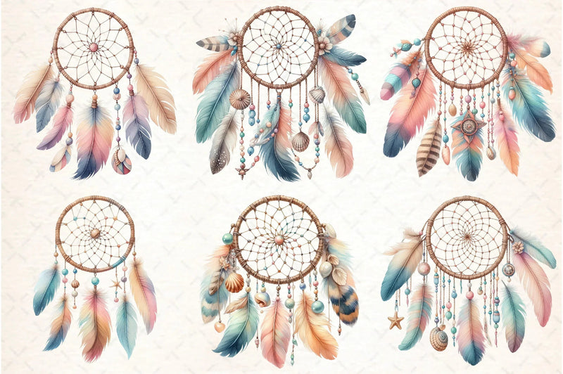 Boho Dreamcatcher Clipart Bundle - CraftNest - Digital Crafting and Art