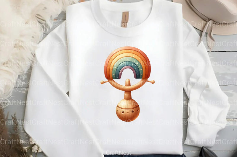 Baby Rainbow Boho Art Clipart Bundle - CraftNest - Digital Crafting and Art
