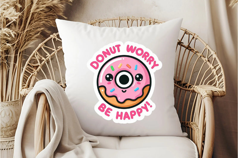 Funny 'Don't Worry Be Happy' Sticker Clipart Bundle - CraftNest - Digital Crafting and Art