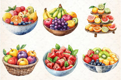 Fruit Bowl Clipart Bundle - CraftNest - Digital Crafting and Art