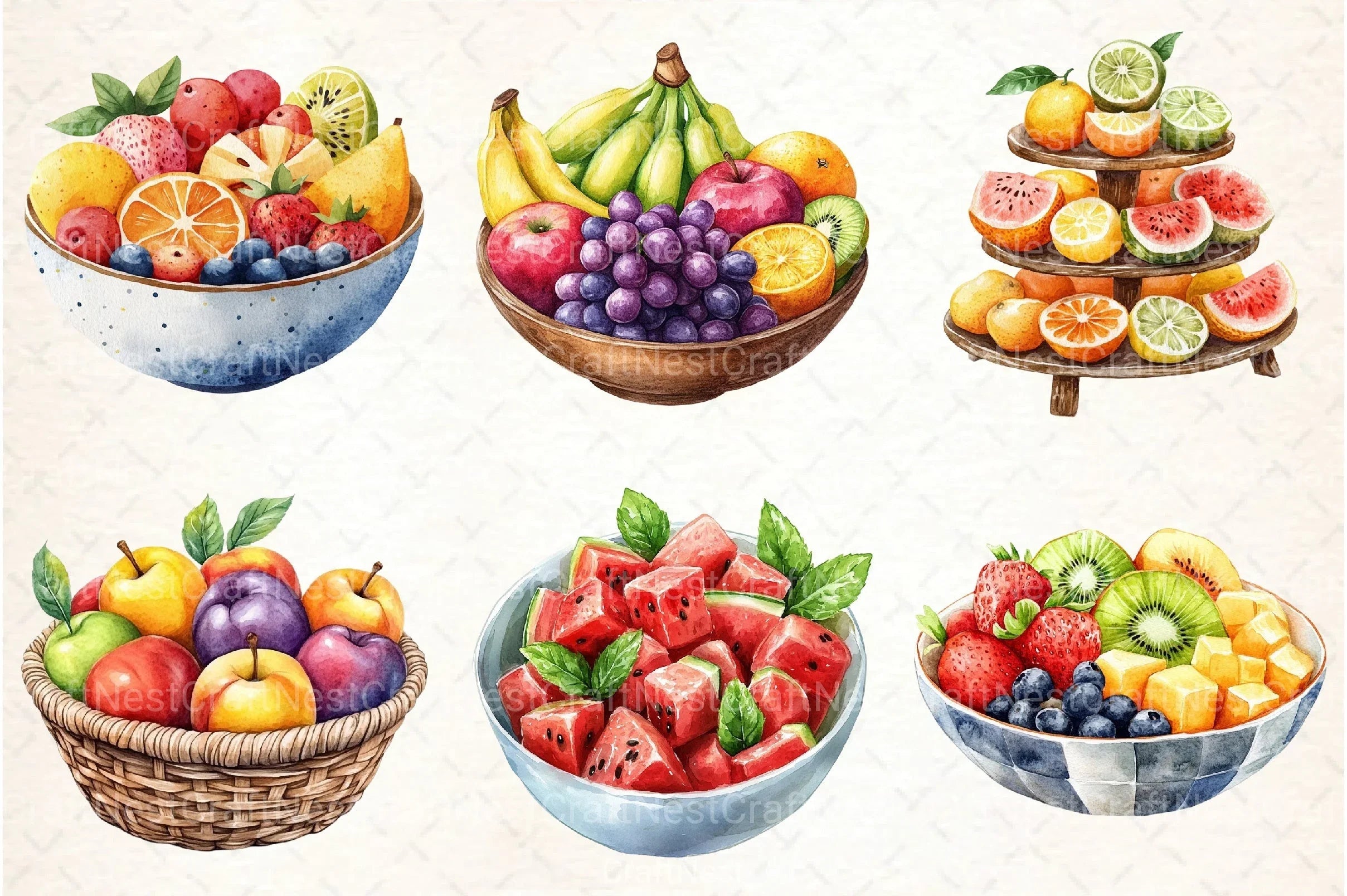 Fruit Bowl Clipart Bundle - CraftNest - Digital Crafting and Art