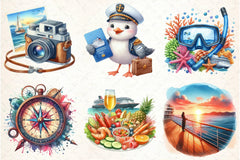 Cruise Adventure Summer Clipart Bundle - CraftNest - Digital Crafting and Art