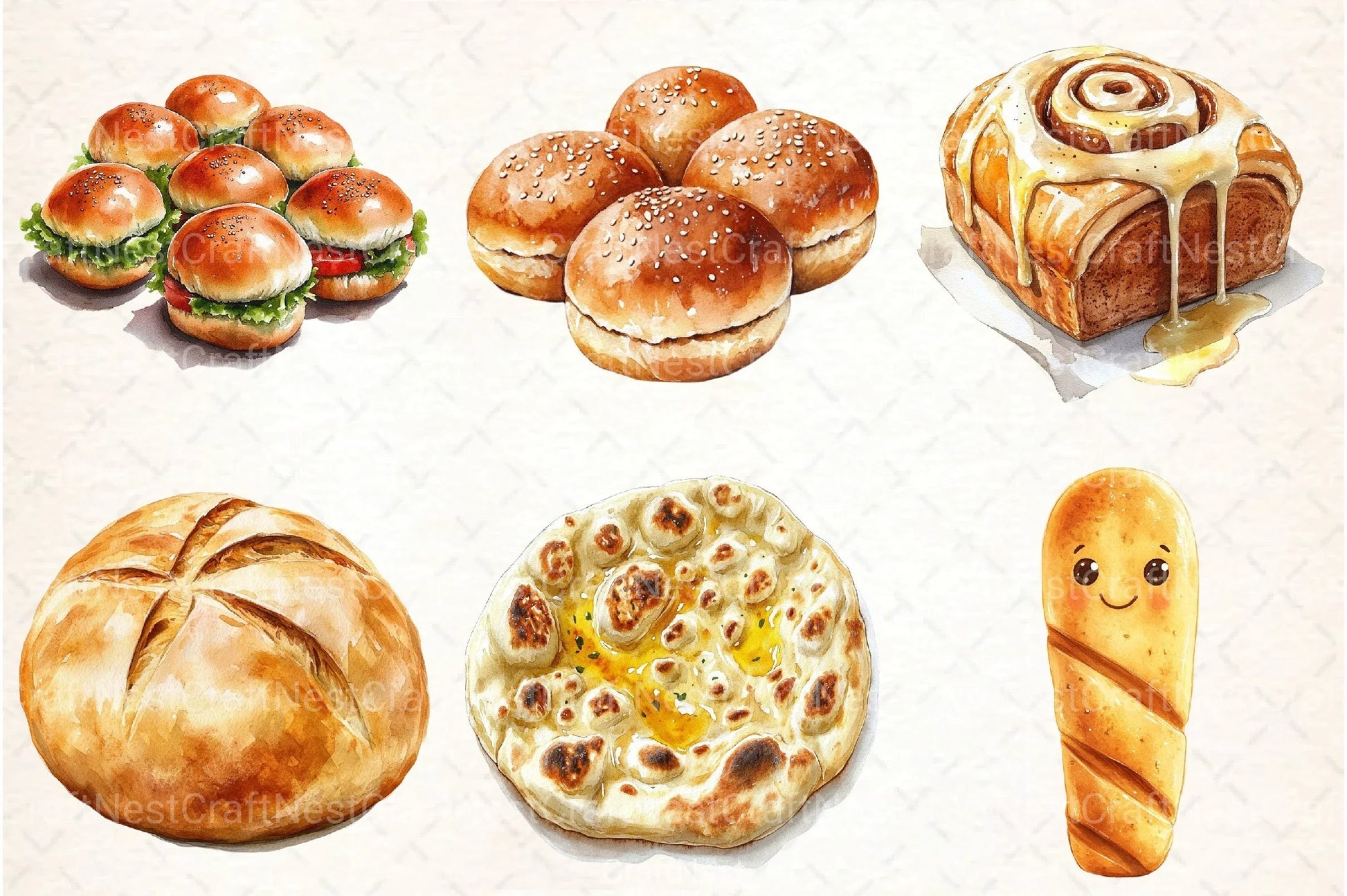 Bread Clipart Bundle - CraftNest - Digital Crafting and Art