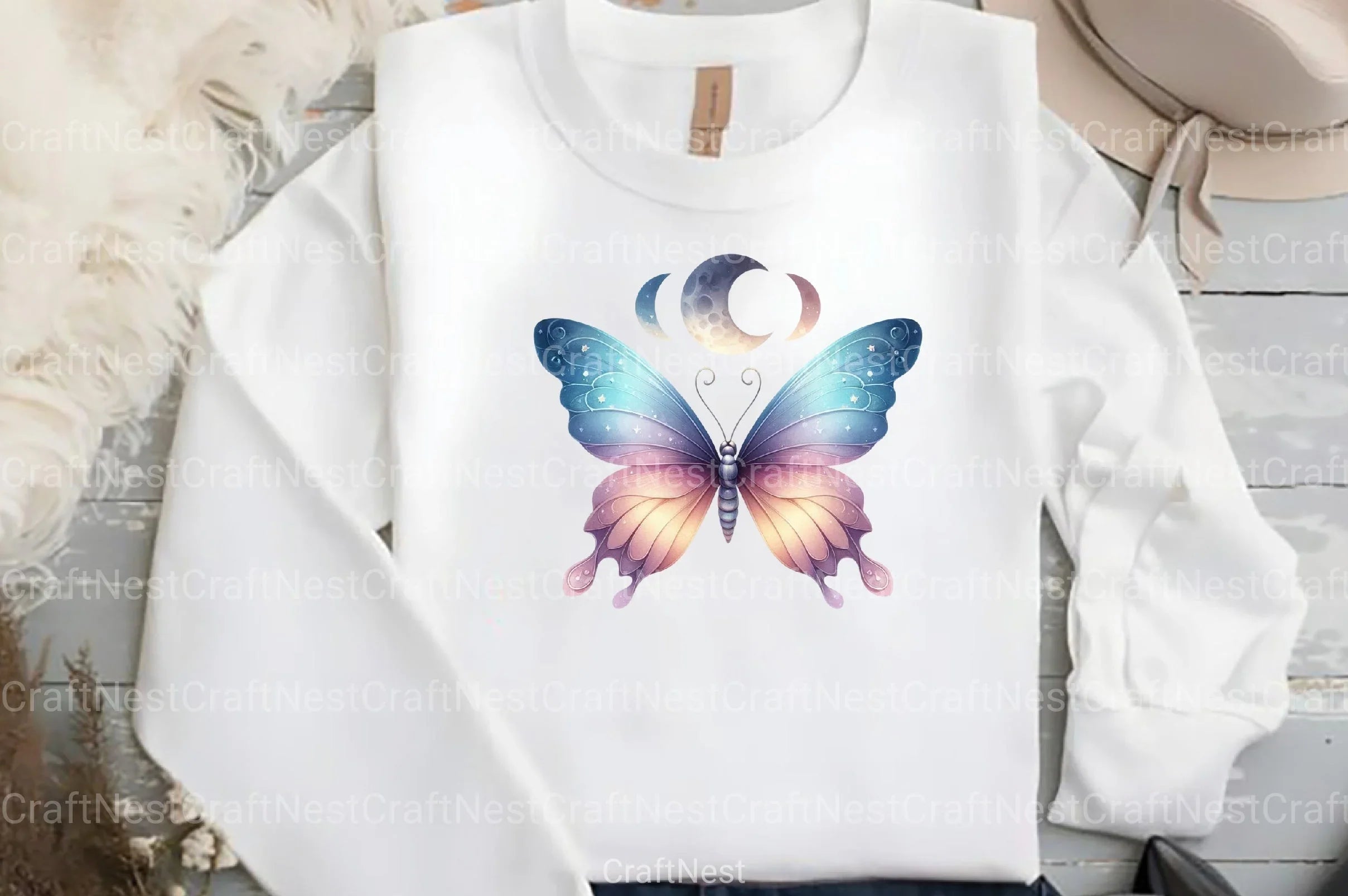 Boho Butterfly Clipart Bundle - CraftNest - Digital Crafting and Art