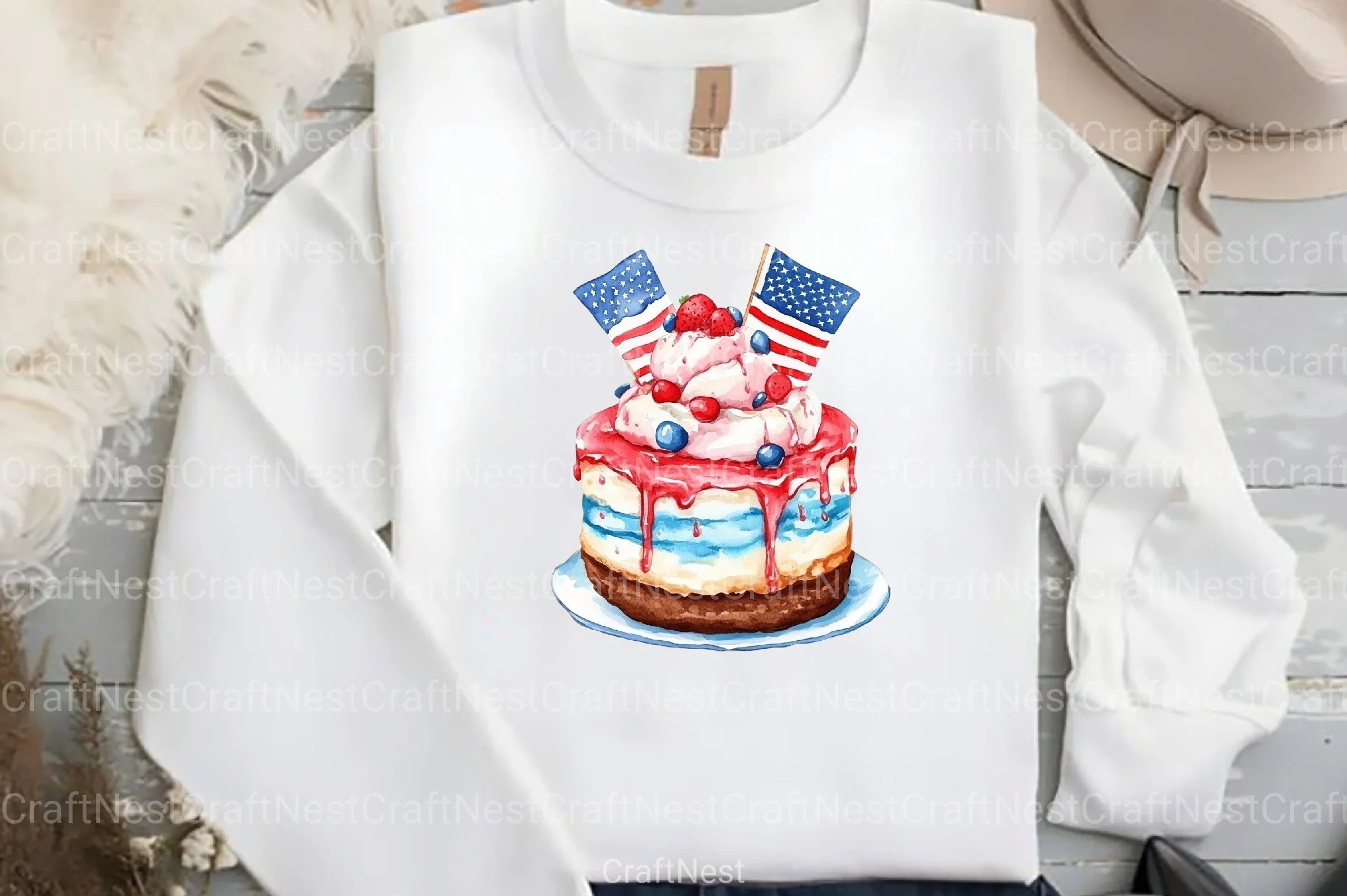 Patriotic 4th of July Ice Cream Clipart Bundle - CraftNest - Digital Crafting and Art