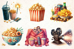 Summer Movie Night Clipart Bundle - CraftNest - Digital Crafting and Art