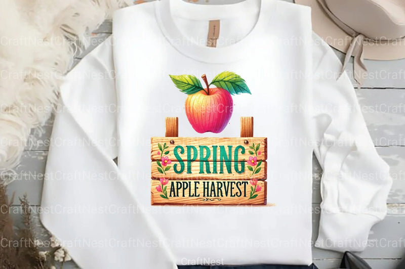 Spring Apple Harvest Clipart Bundle 45 - CraftNest - Digital Crafting and Art