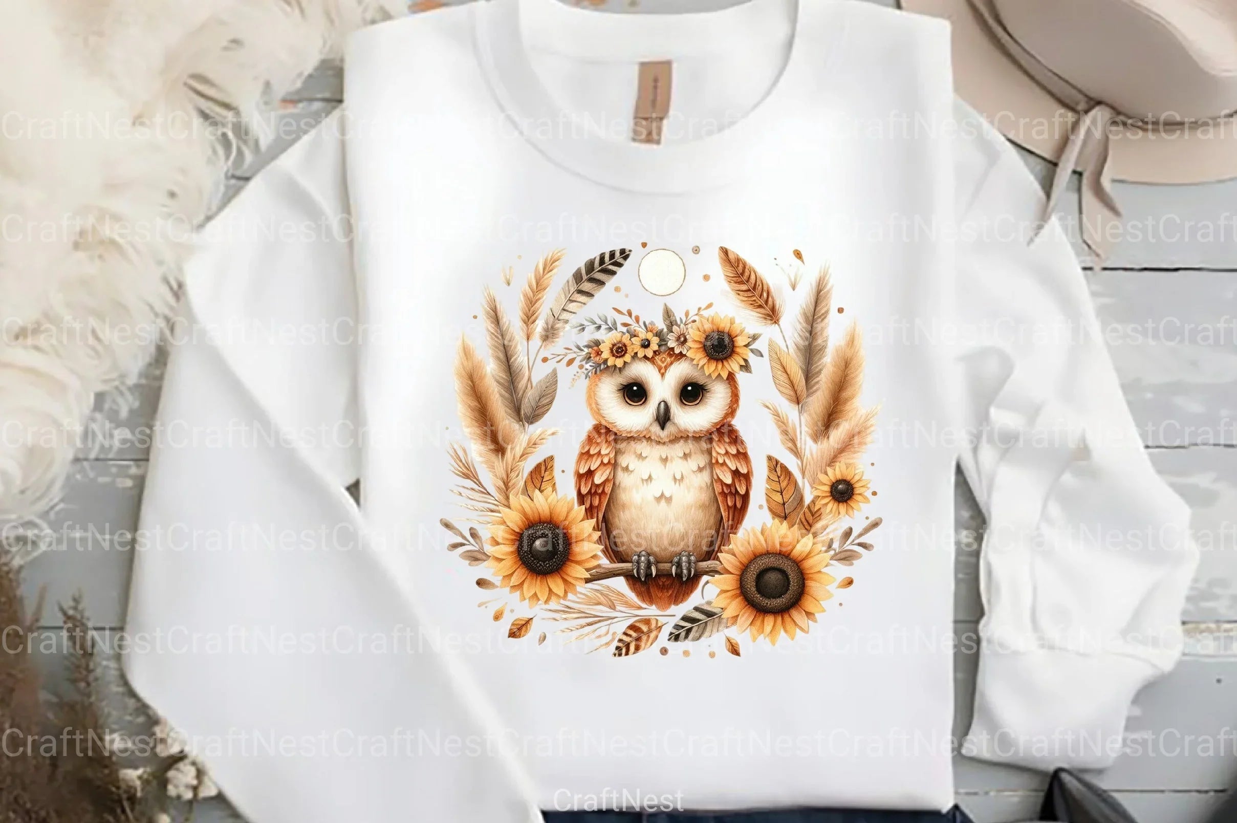 Boho Owl Clipart Bundle 99 - CraftNest - Digital Crafting and Art