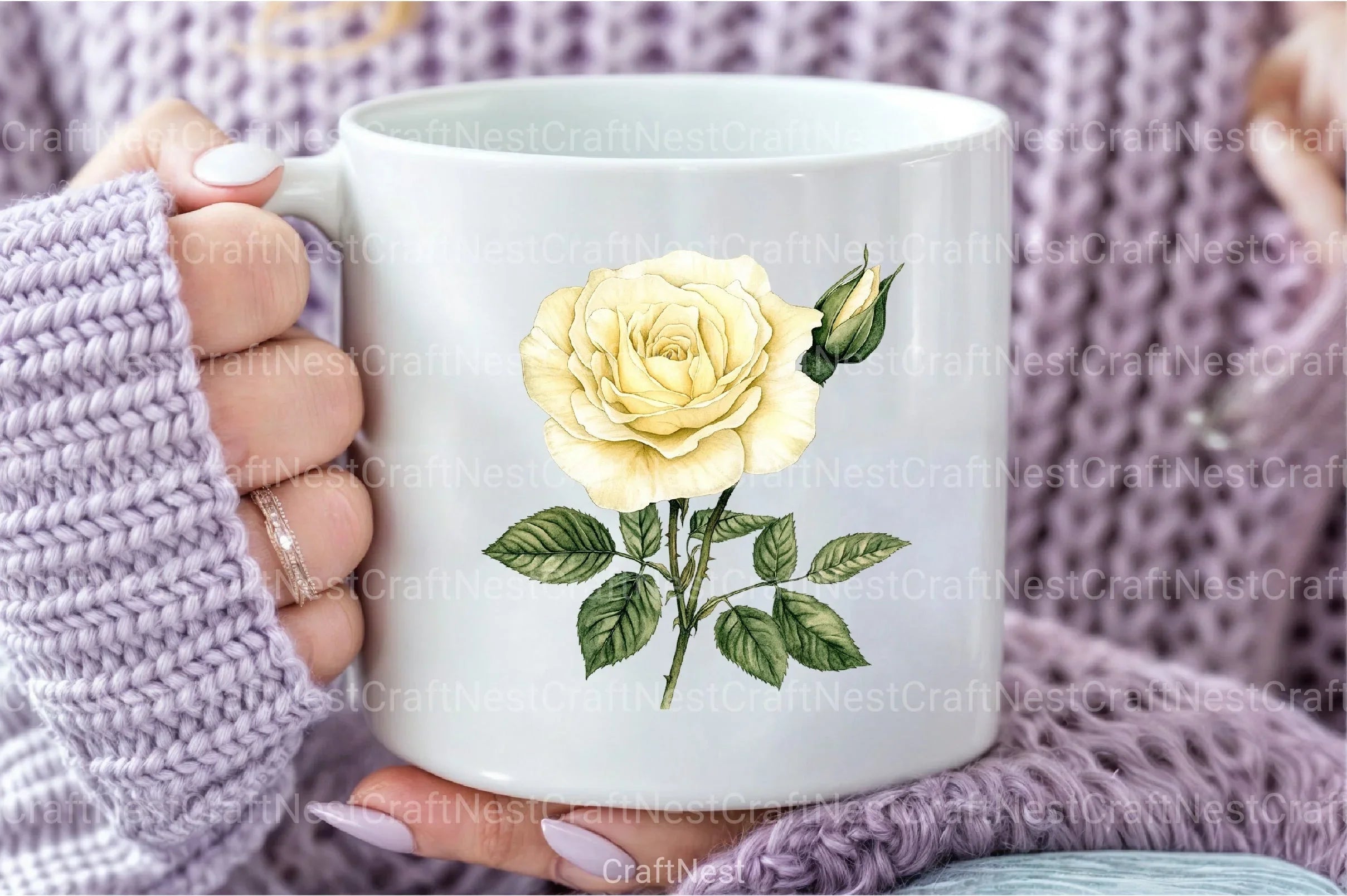 Spring Roses Clipart Bundle Lithograph - CraftNest - Digital Crafting and Art