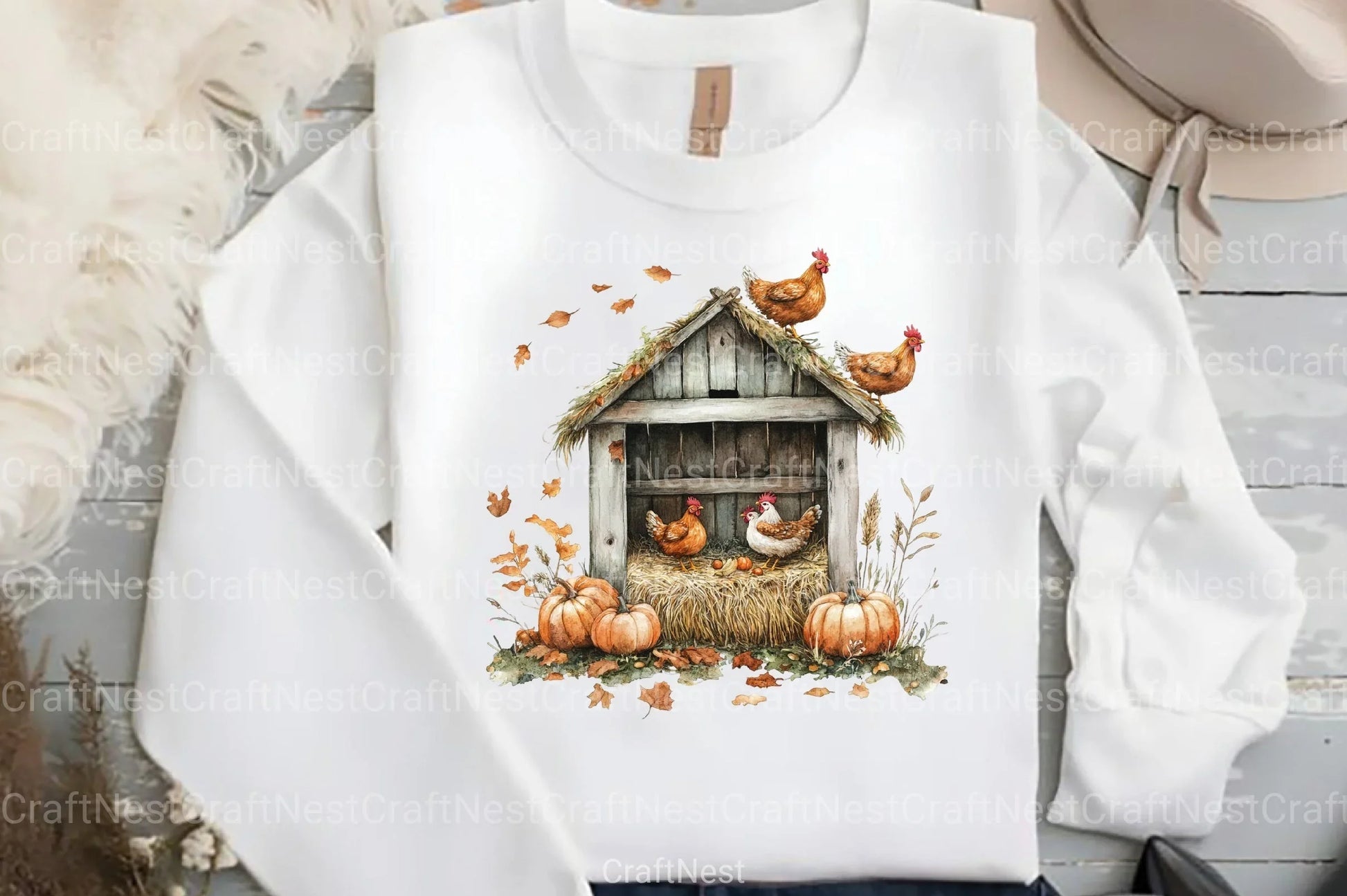 Autumn Chicken Coop Clipart Bundle 99 - CraftNest - Digital Crafting and Art