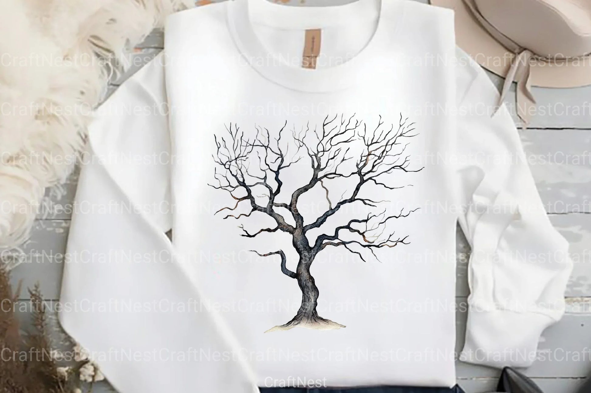 Black & White Autumn Clipart Bundle 1 - CraftNest - Digital Crafting and Art