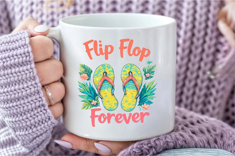 Flip Flop Summer Design Clipart Bundle - CraftNest - Digital Crafting and Art