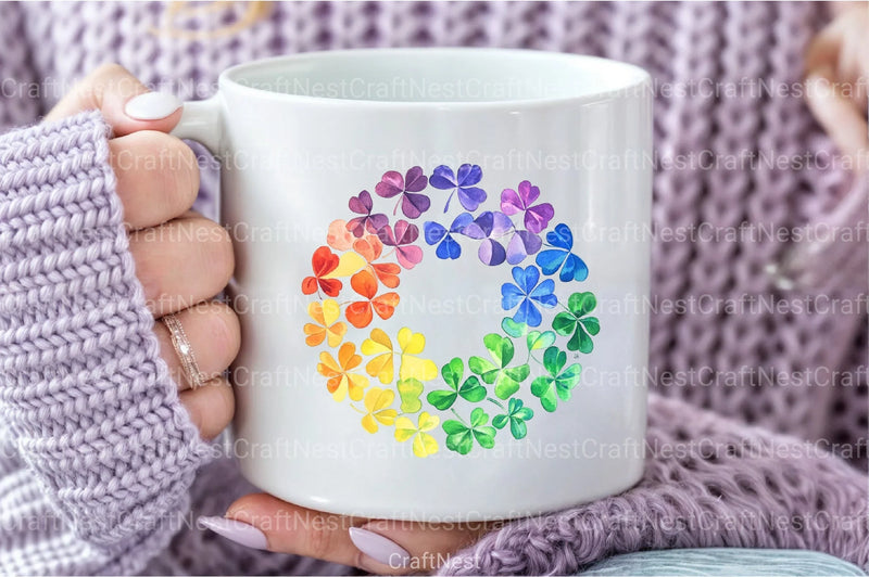 Rainbow Shamrock Circles Clipart Bundle 7 - CraftNest - Digital Crafting and Art