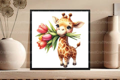 Giraffe Spring Clipart Bundle 1 - CraftNest - Digital Crafting and Art