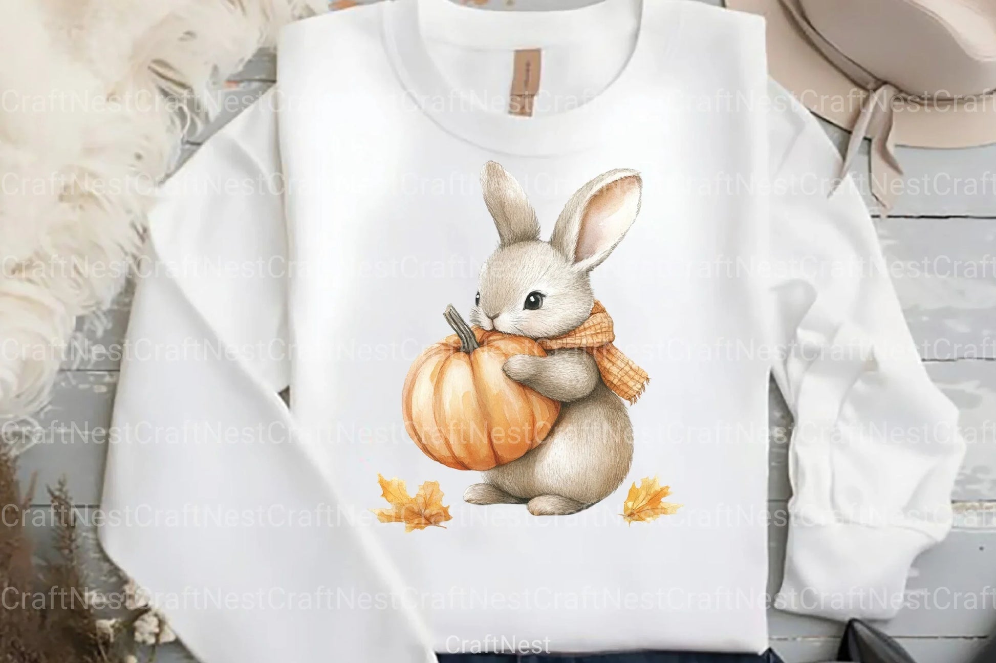 Cute Autumn Bunny Clipart Bundle 77 - CraftNest - Digital Crafting and Art