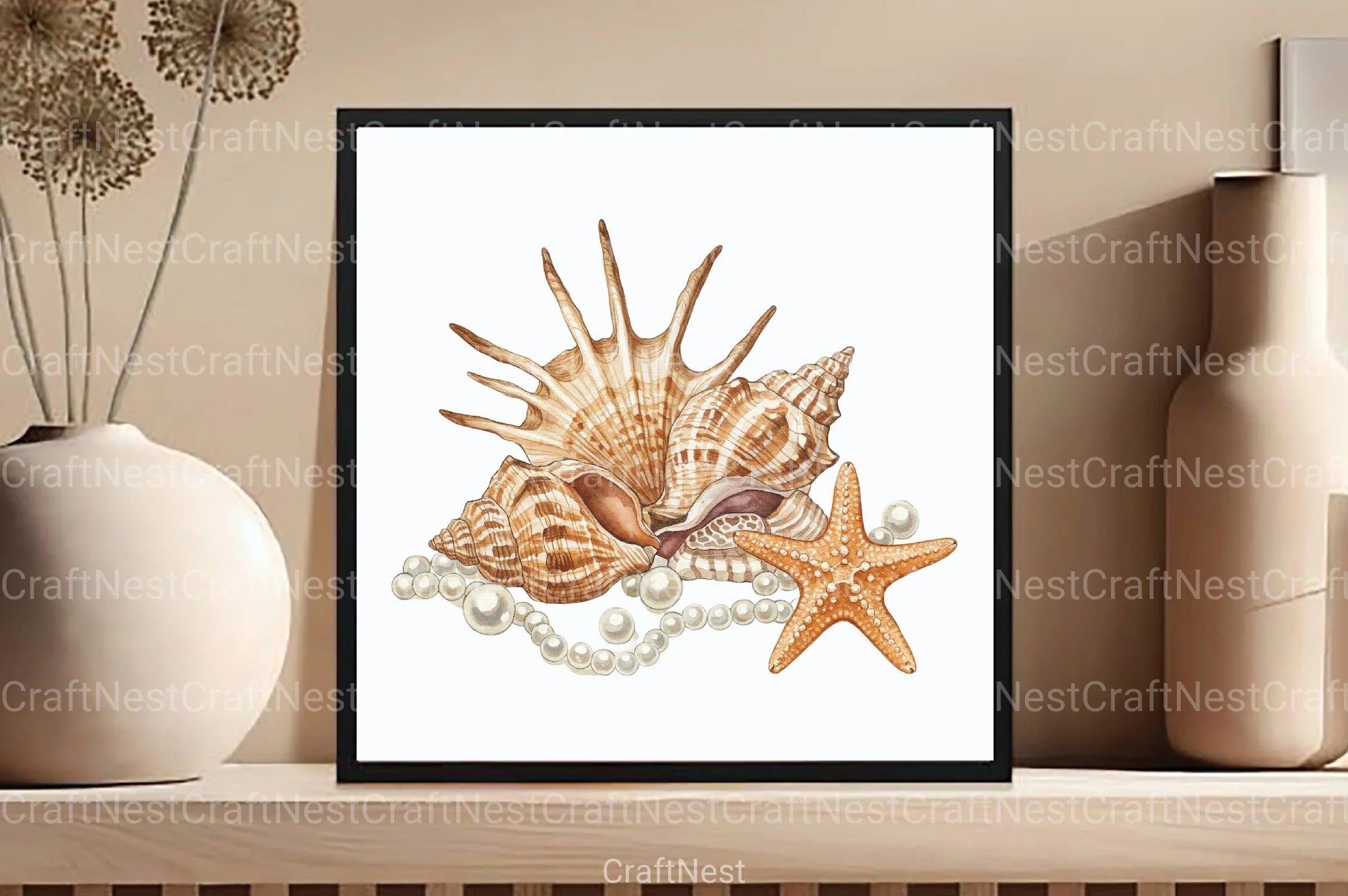 Seashells Clipart Bundle 4 - CraftNest - Digital Crafting and Art