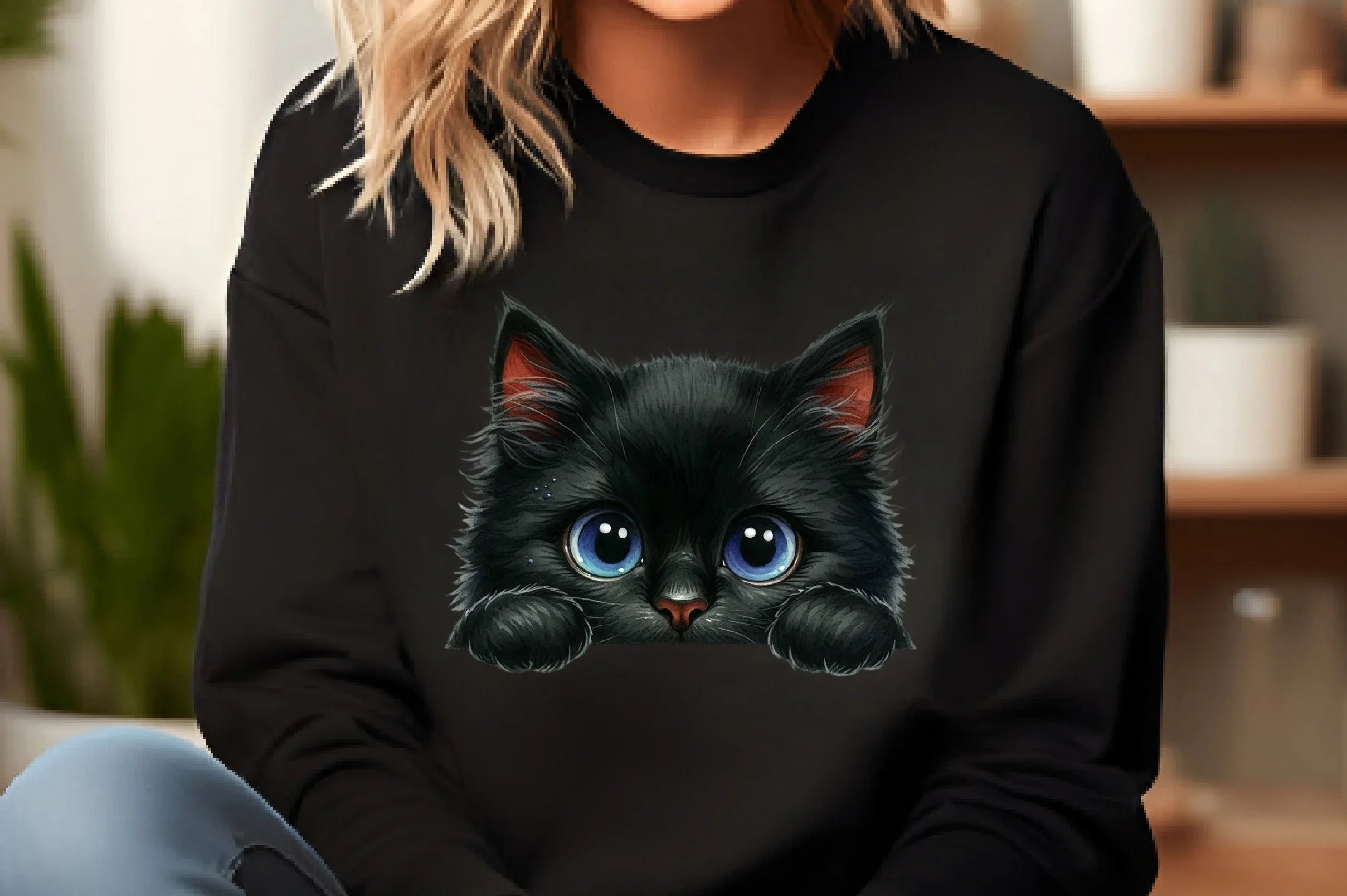 Peeking Black Cat Clipart Bundle - CraftNest - Digital Crafting and Art