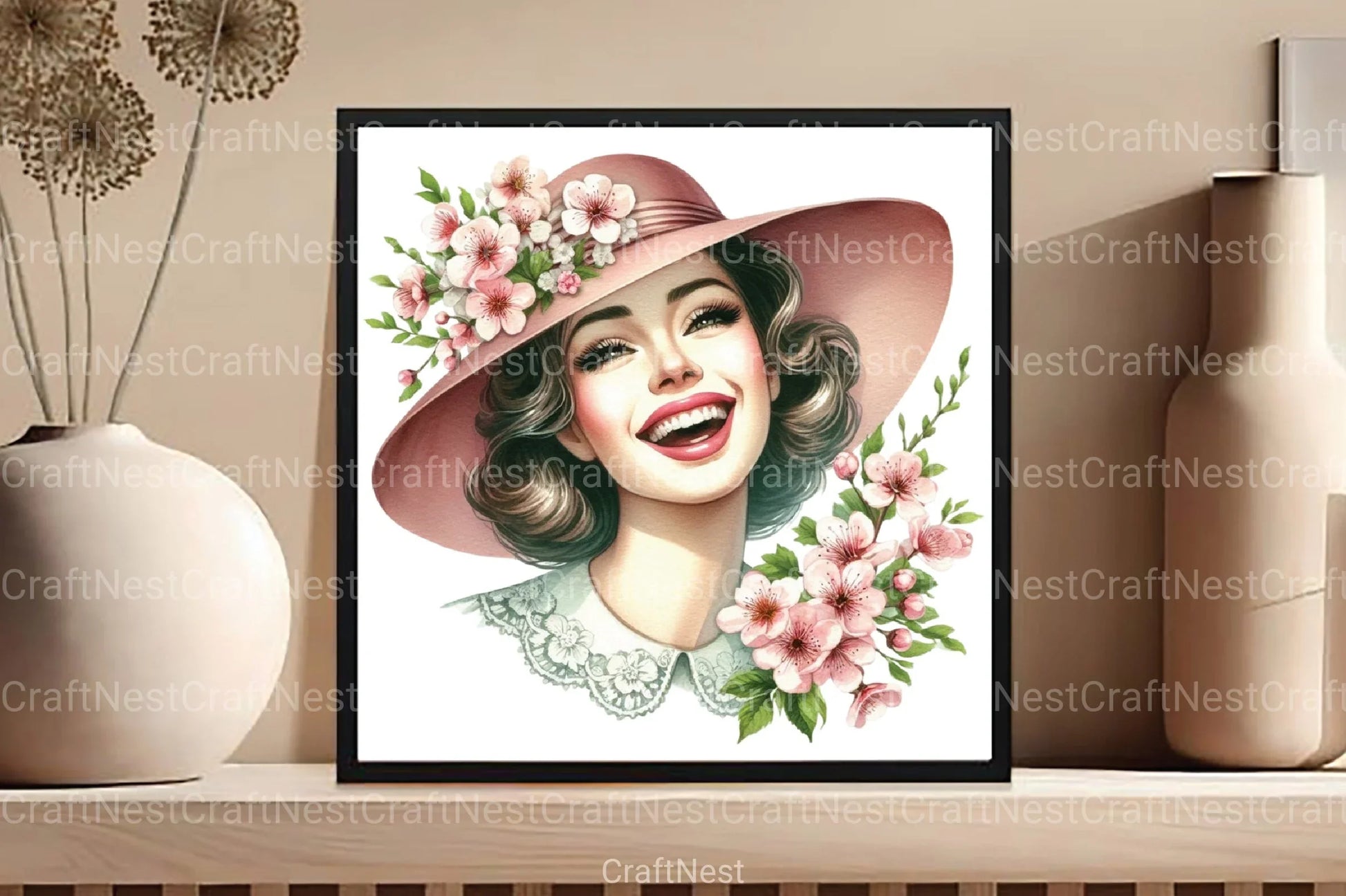 Spring Pin-Up Girl Clipart Bundle 82 - CraftNest - Digital Crafting and Art