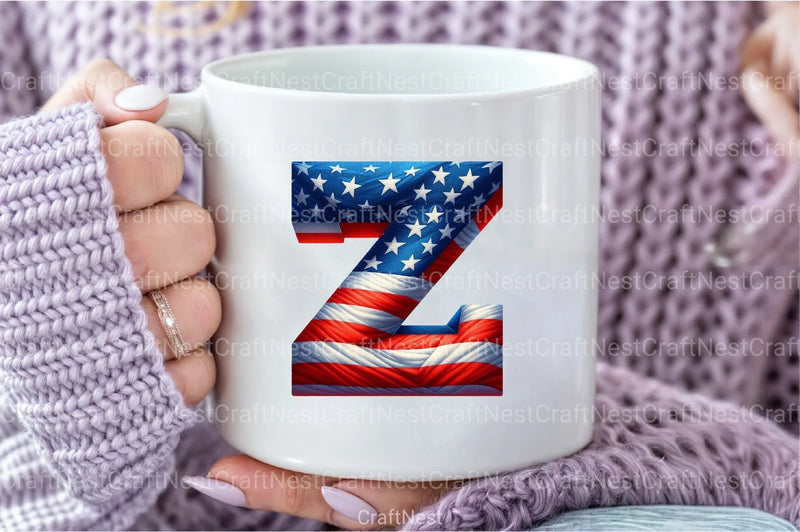 4th July Alphabet & Number Font Clipart Bundle - CraftNest - Digital Crafting and Art