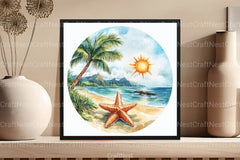 Summer Circle Clipart Bundle - CraftNest - Digital Crafting and Art