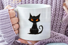 Quirky Funny Black Cat Clipart Bundle55 - CraftNest - Digital Crafting and Art