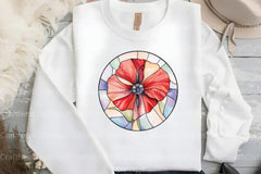 Poppy & Cross Faux Stained Glass Clipart Bundle 13 - CraftNest - Digital Crafting and Art