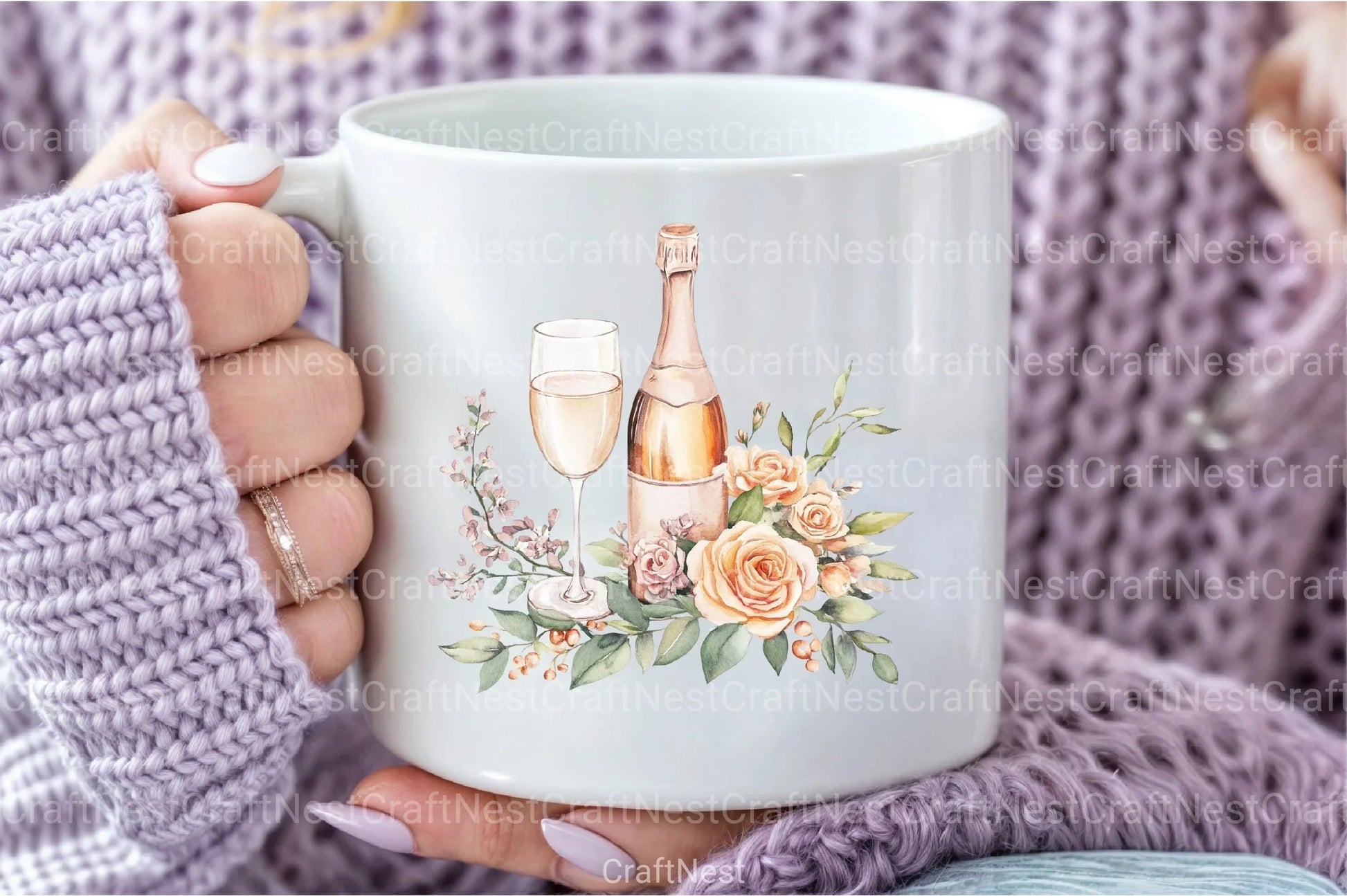 Vintage Champagne Clipart Bundle - CraftNest - Digital Crafting and Art