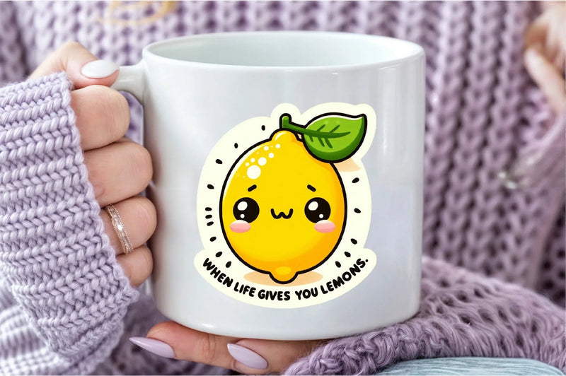 Funny 'When Life Gives You Lemons' Sticker Clipart Bundle - CraftNest - Digital Crafting and Art