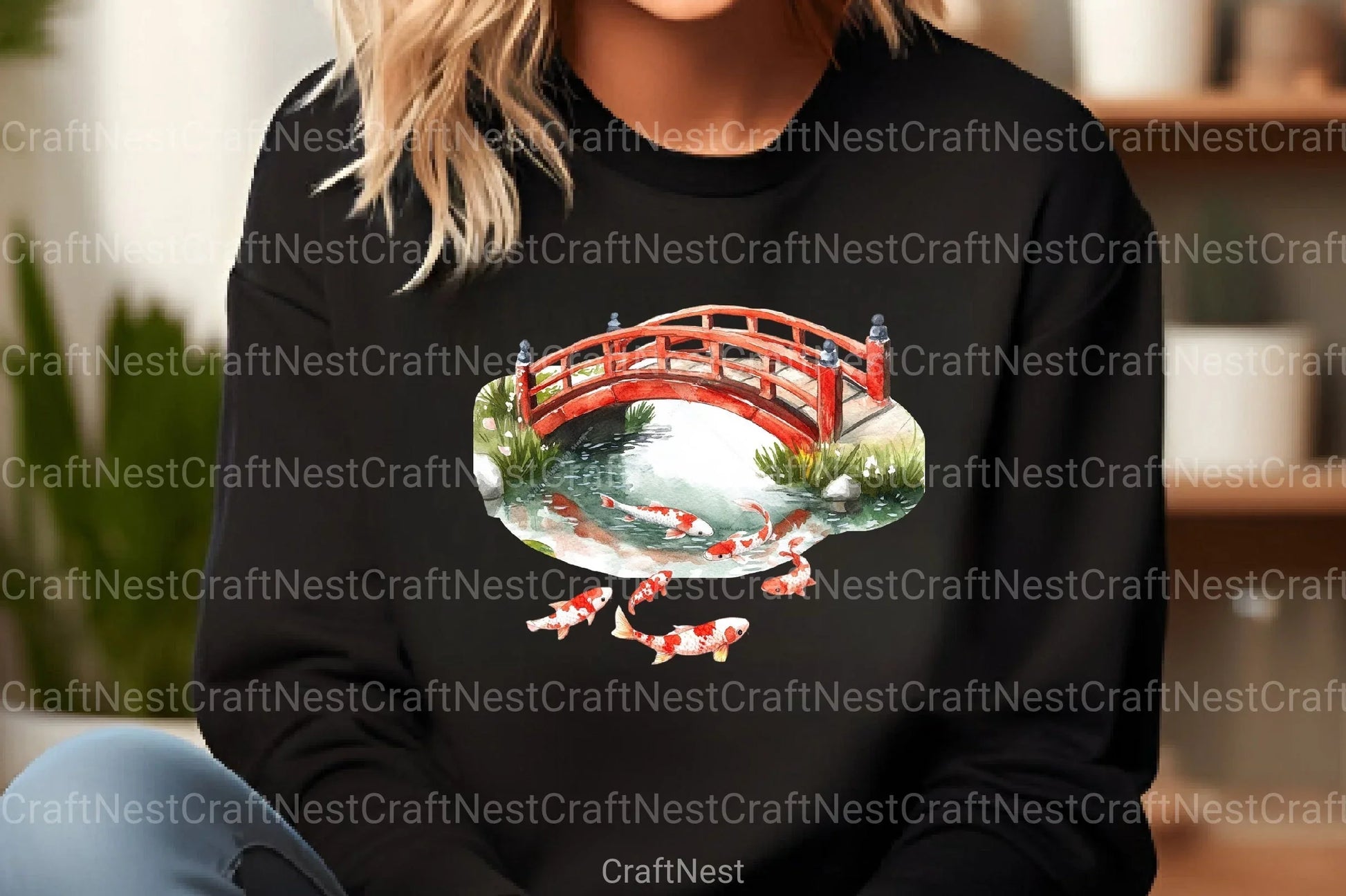 Serene Japanese Moon Bridge Clipart Bundle - CraftNest - Digital Crafting and Art