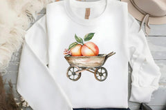 Cute Peaches Garden Fruit Clipart Bundle - CraftNest - Digital Crafting and Art